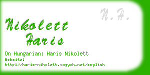 nikolett haris business card